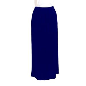 New JESSICA HOLBROOK Womens Black Maxi Skirt Jersey Fabric Side Slit Size 1X